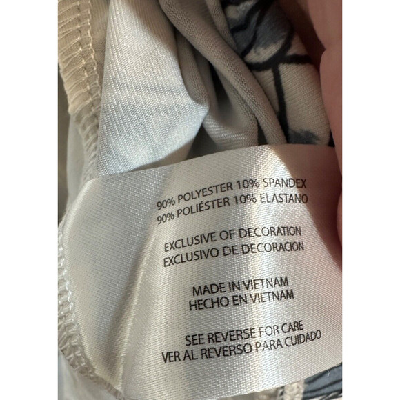 NWT Eddie Bauer Women L Sleeveless Harmony Dress Ombre Blue Simple Palm C6 - Picture 9 of 11